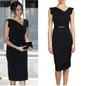 Black Halo Jackie O Sheath Classic Midi Dress NO BELT